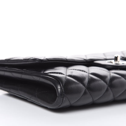 Chanel Lambskin Quilted Clutch With Chain Flap Black 8 of 11