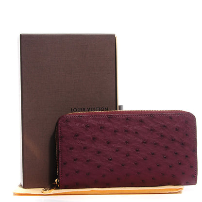 Louis Vuitton Ostrich Zippy Wallet Prune 5 of 8