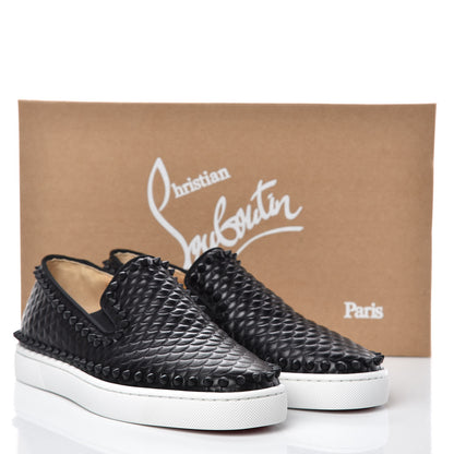 Christian Louboutin Nappa Scallop Pik Boat Flat 40 Black 10 of 10