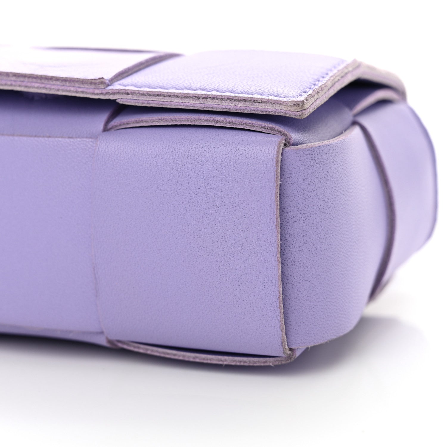 Bottega Veneta Lambskin Intreccio Candy Cassette Crossbody Bag Wisteria 9 of 10