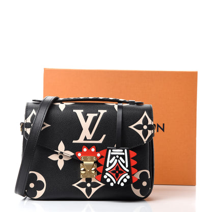Louis Vuitton Empreinte Monogram Giant Crafty Pochette Metis Black Creme 10 of 10
