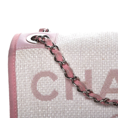 Chanel Woven Straw Raffia Small Deauville Messenger Light Pink 14 of 17