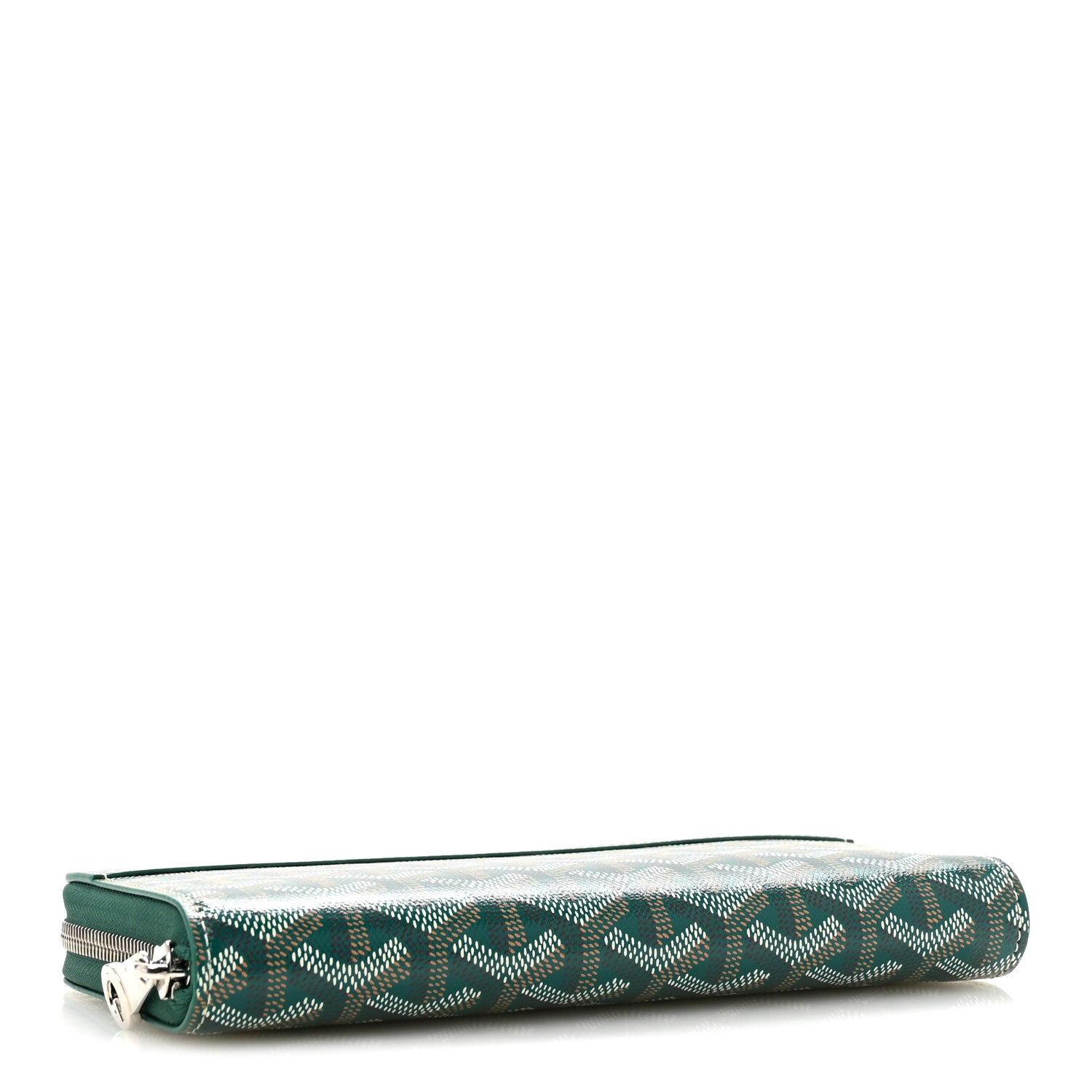 Goyard Goyardine Matignon Zip Around GM Wallet Green 4 of 8