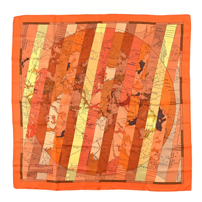 Hermes Silk Le Monde Est Vaste Scarf 90 1 of 3