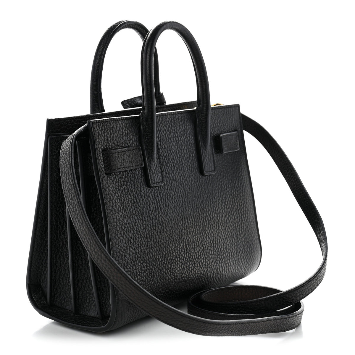 Saint Laurent Grained Calfskin Nano Sac De Jour Black 3 of 12