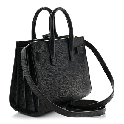 Saint Laurent Grained Calfskin Nano Sac De Jour Black 3 of 12