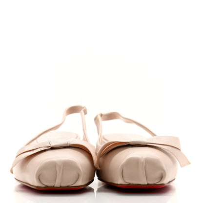 Christian Louboutin Nappa MamaFlirt Sling 30mm Ballerinas 37.5 Leche 2 of 11