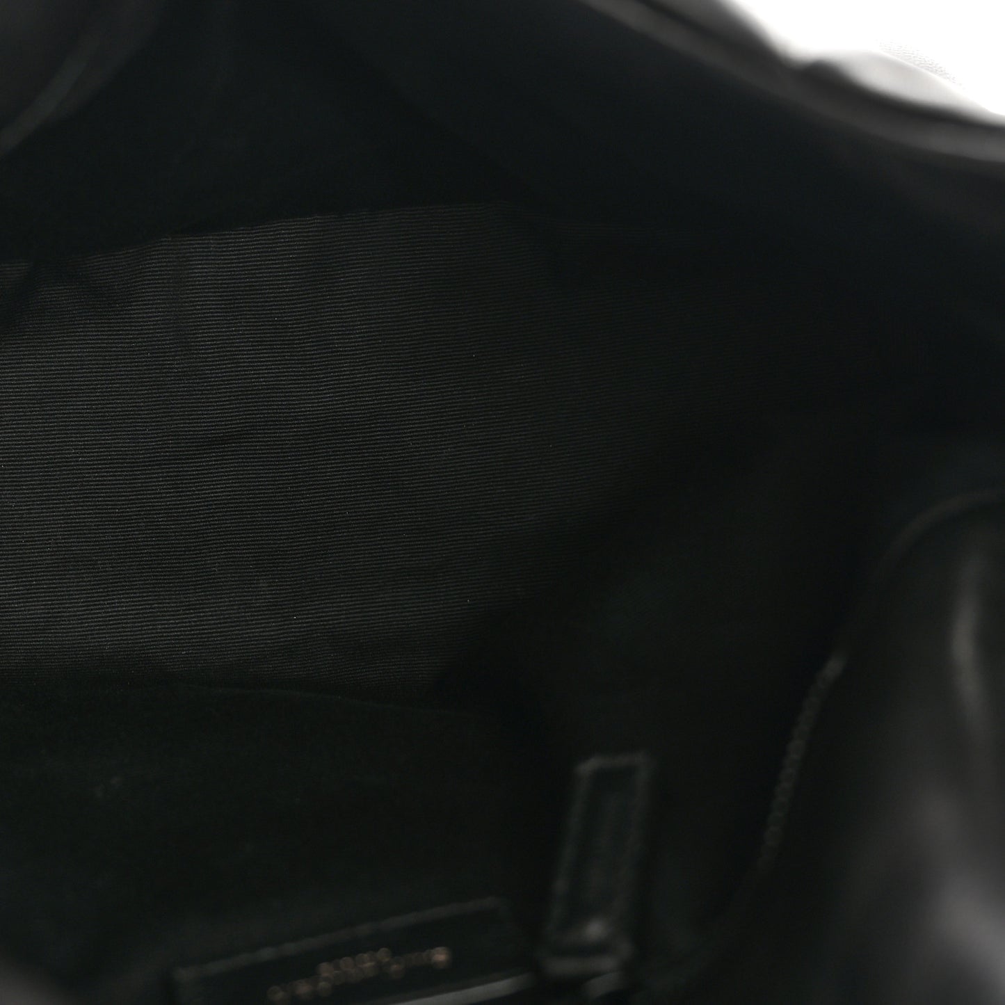 Lambskin Quilted Monogram Monochrome Small Loulou Puffer Chain Satchel Black