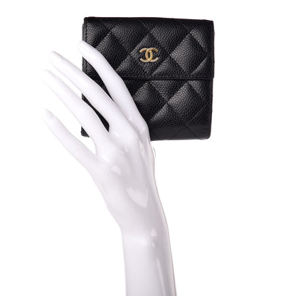 Chanel Caviar Quilted Compact French Flap Wallet Black 2 of 10