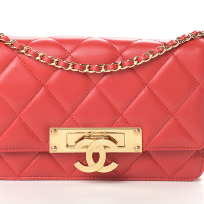 Chanel Lambskin Quilted Golden Class Wallet on Chain WOC Red 8 of 11