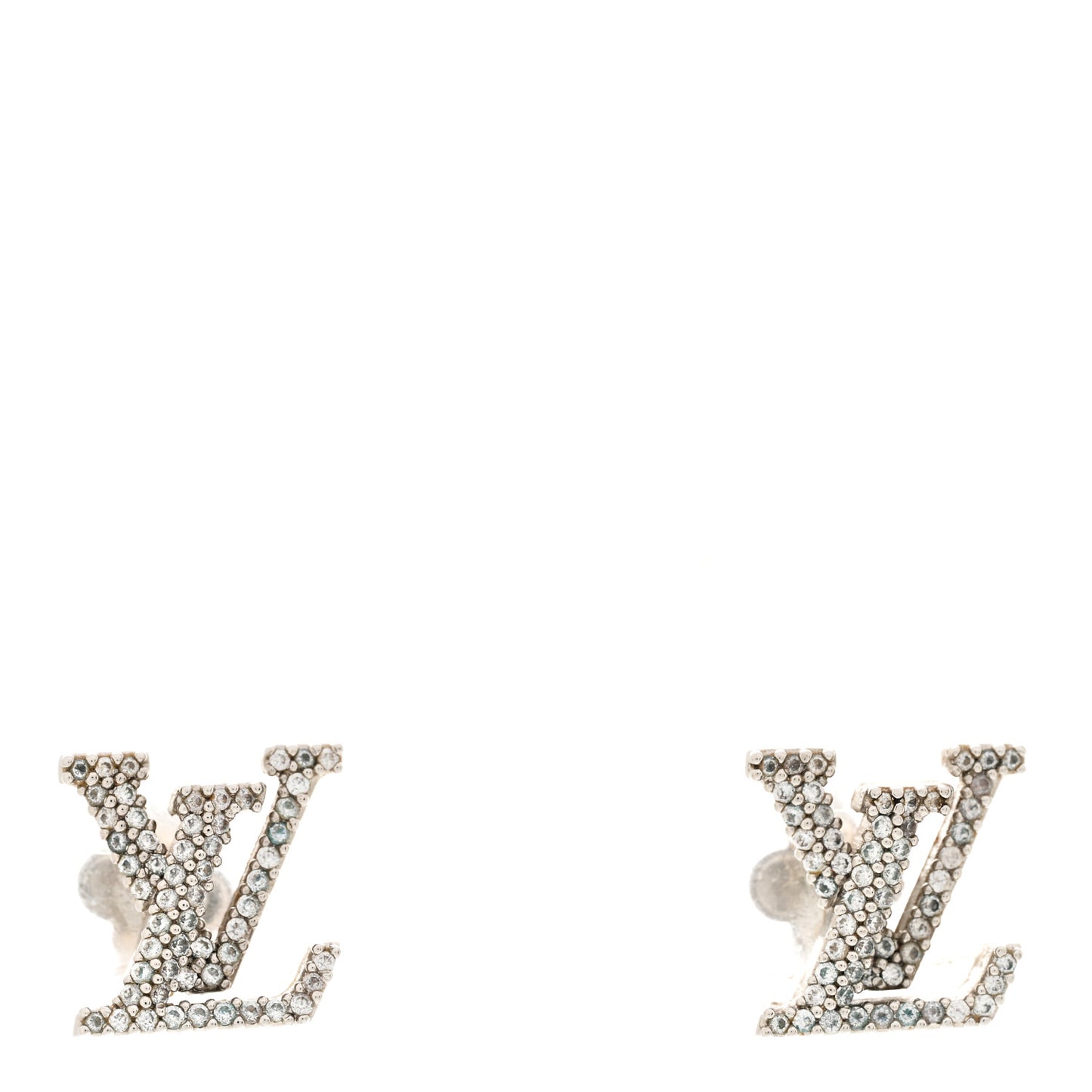 Crystal LV Iconic Earrings Silver