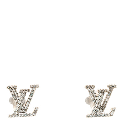 Louis Vuitton Crystal LV Iconic Earrings Silver 1 of 8