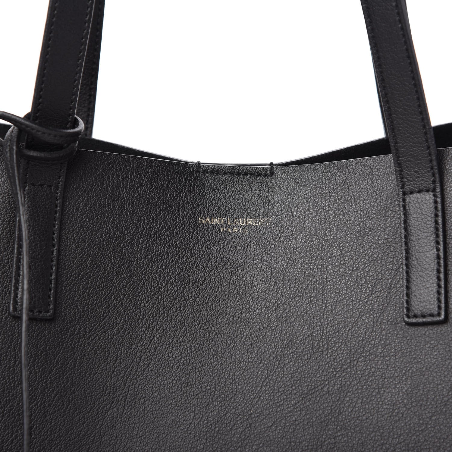 Saint Laurent Calfskin Large Shopping Tote Black 10 of 10