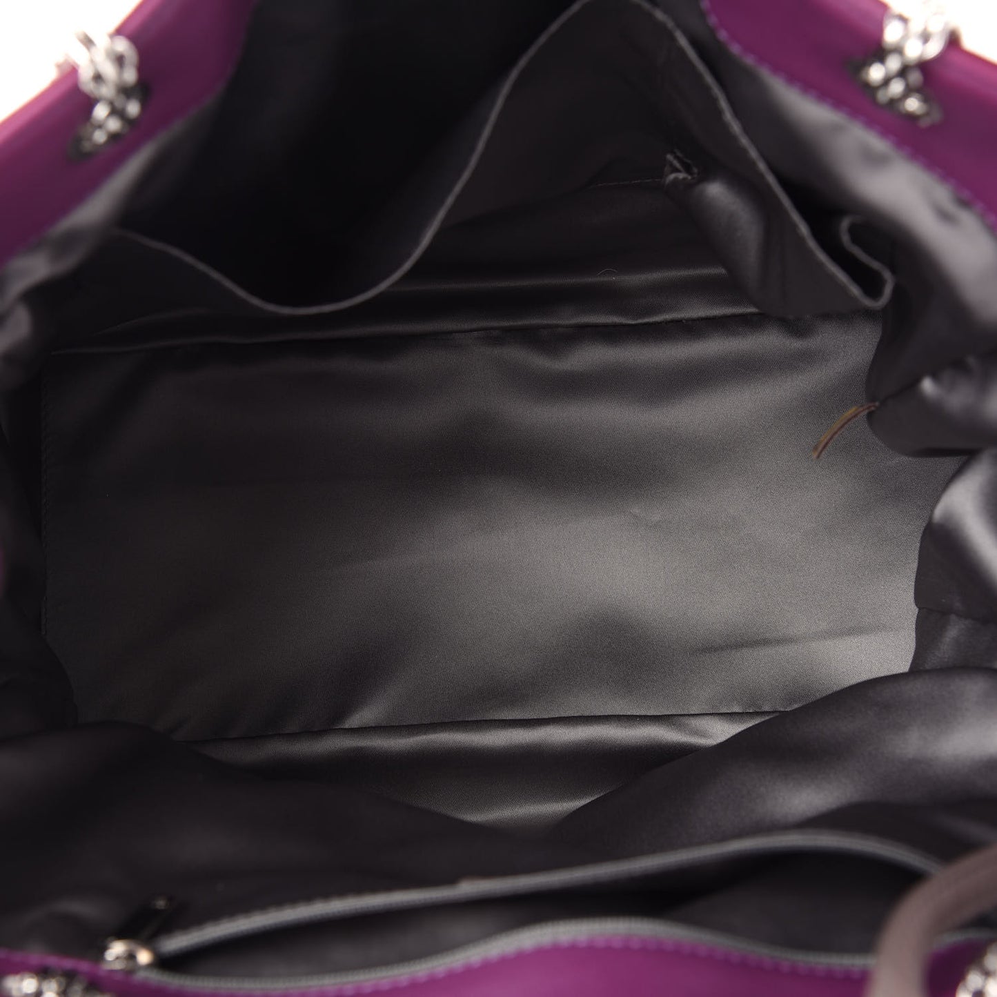 Patent Mademoiselle Lock Large Shopper Tote Purple