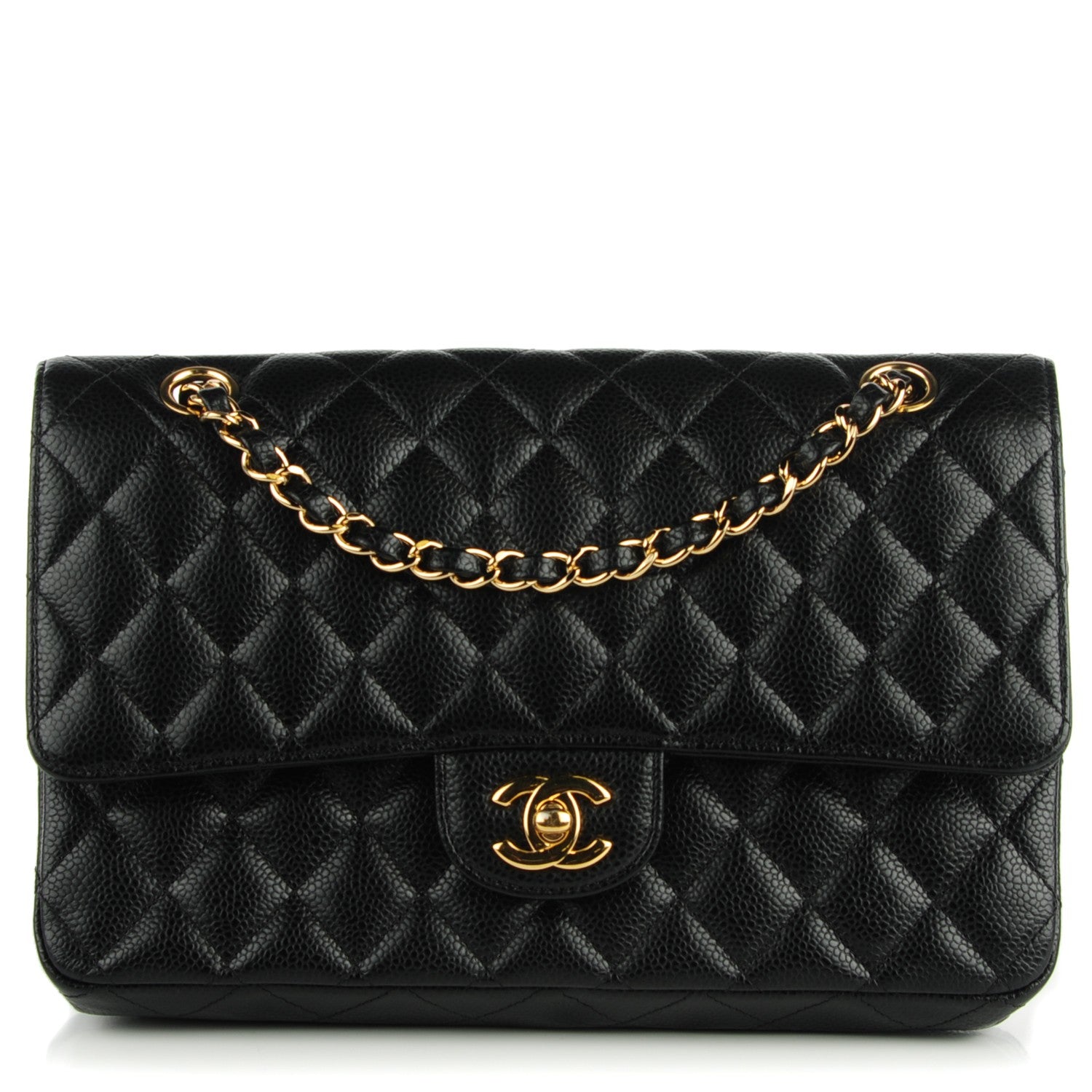 Chanel Caviar Quilted Medium Double Flap Black 1 of 8