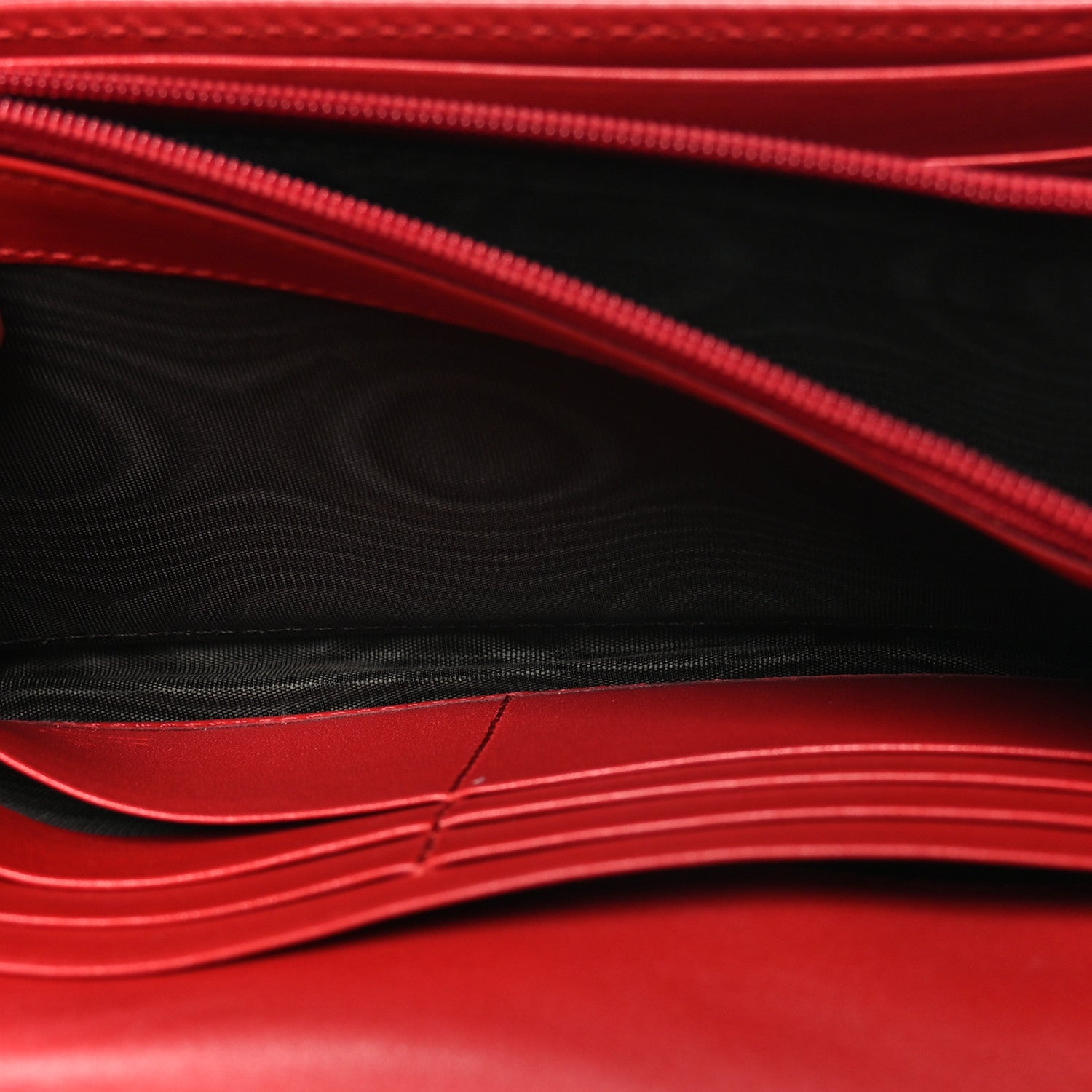 Gucci Calfskin Matelasse GG Marmont Continental Wallet Hibiscus Red 7 of 11