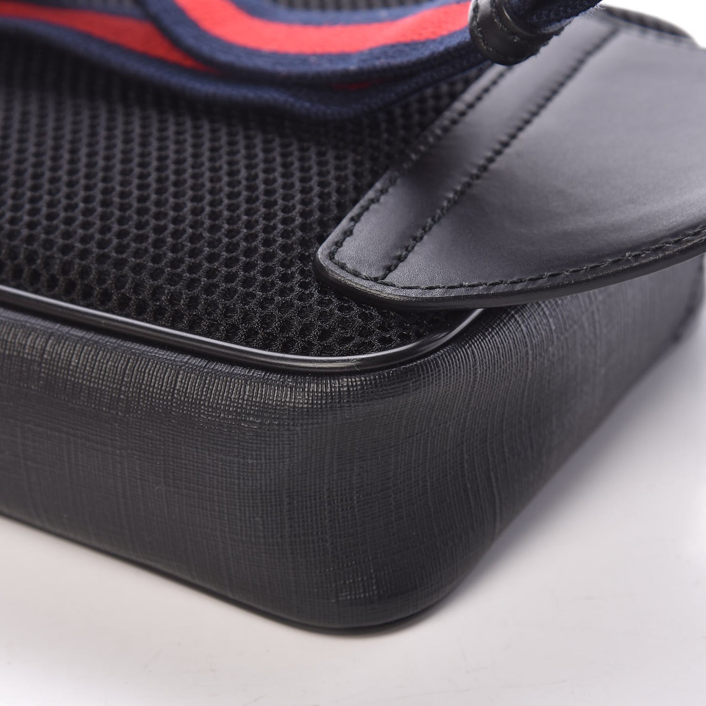 Soft GG Supreme Monogram Web Belt Bag Black Grey