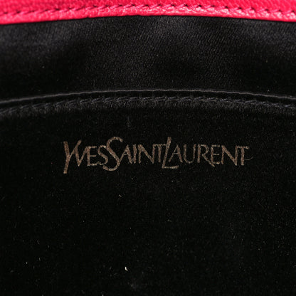 Saint Laurent Calfskin Monogram Large Belle De Jour Clutch Fuchsia 7 of 9