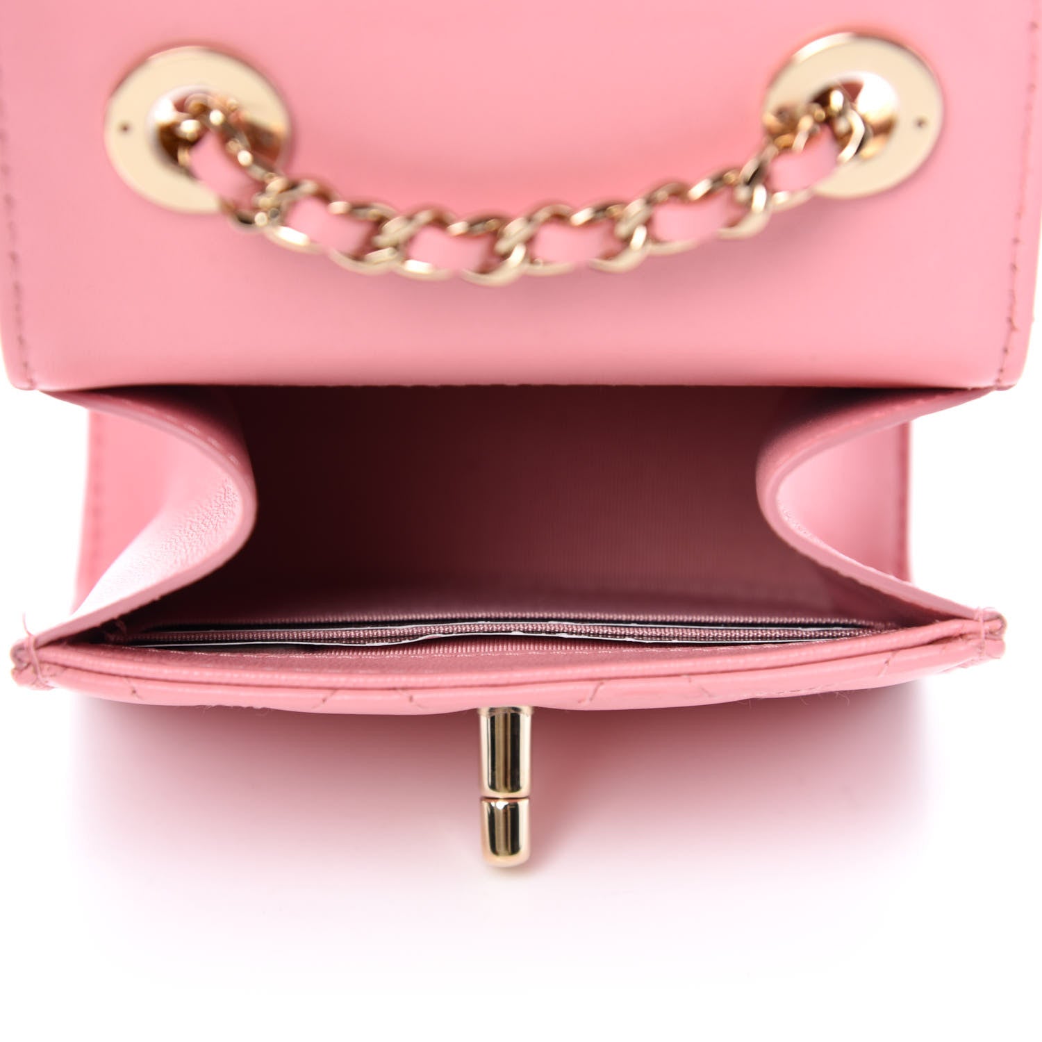 Chanel Lambskin Quilted Mini Trendy CC Clutch With Chain Pink 5 of 10