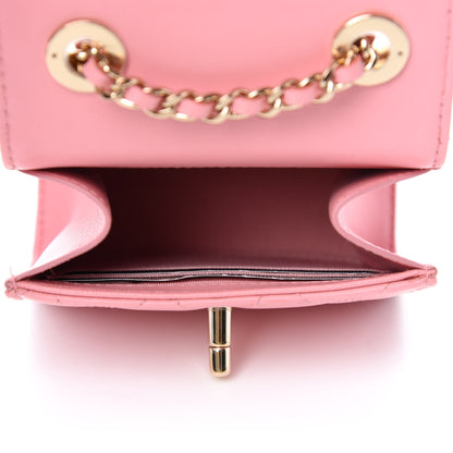 Chanel Lambskin Quilted Mini Trendy CC Clutch With Chain Pink 5 of 10