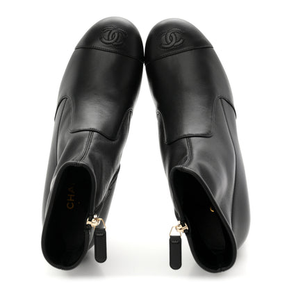 Chanel Lambskin Ankle Boots 38 Black 2 of 10