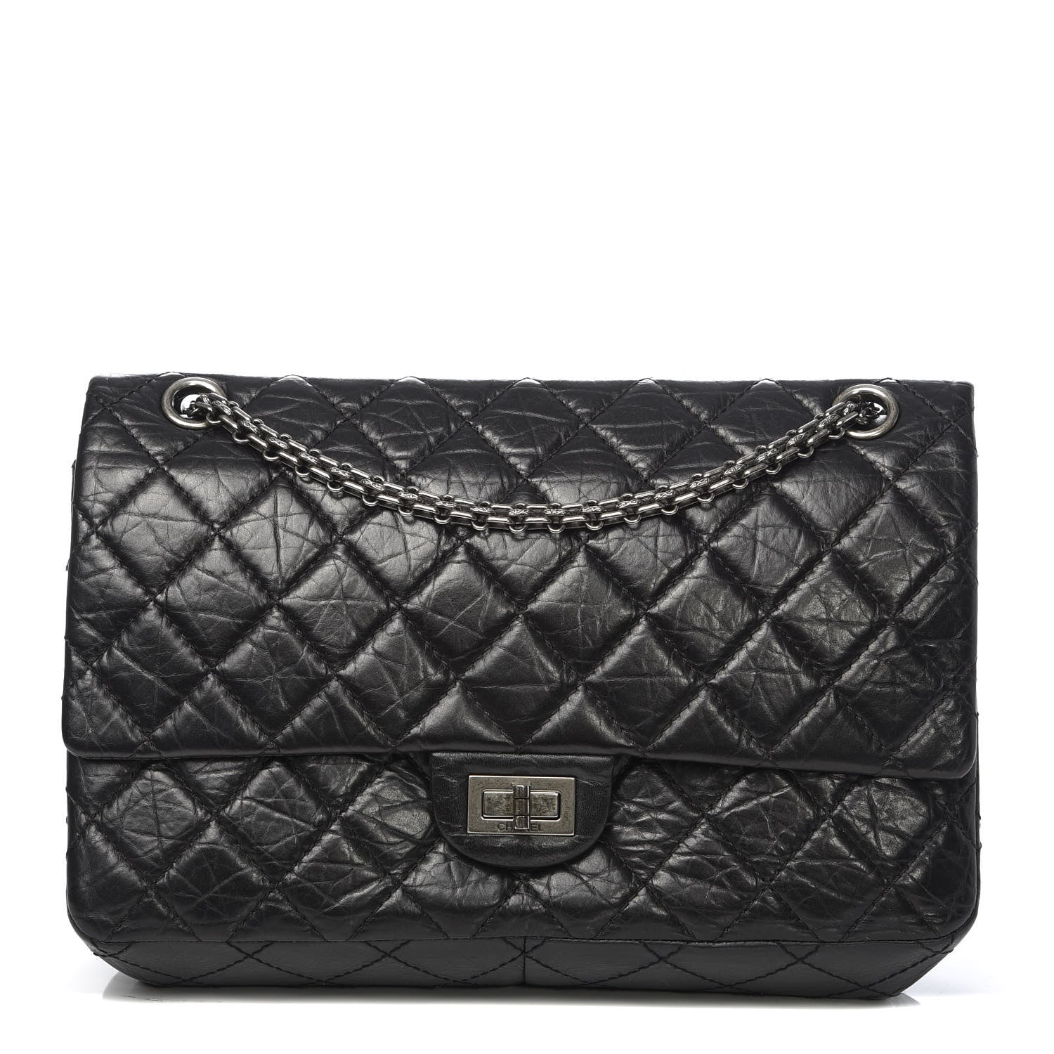 Chanel Aged Calfskin Quilted 2.55 Reissue 226 Flap Black 1 of 12