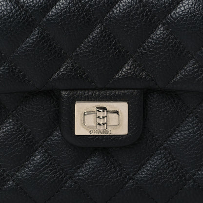 Chanel Grained Calfskin Quilted 2.55 Reissue Flap Belt Bag Clutch Black 9 of 11