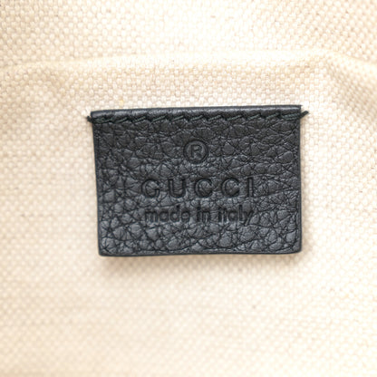 Gucci Grained Calfskin Logo Belt Bag Black 6 of 10