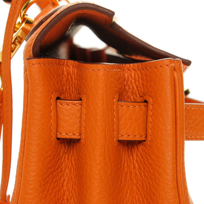 Hermes Taurillon Clemence Kelly Retourne 28 Orange 16 of 24