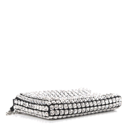 Alexander Wang Mesh Crystal Rhinestone Nano Heiress Shoulder Bag Black Silver 3 of 4