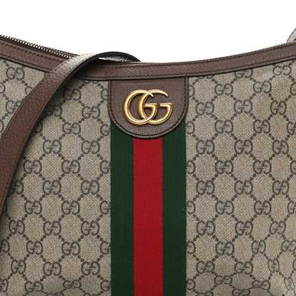 Gucci GG Supreme Monogram Web Small Ophidia Half Moon Hobo Brown 8 of 12