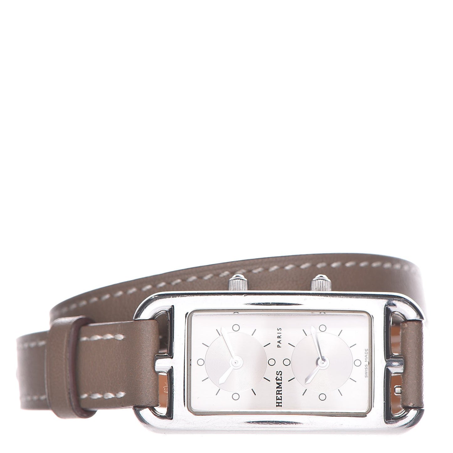 Stainless Steel Swift 20mm Cape Cod Double Tour Deux Zones Quartz Watch Etoupe