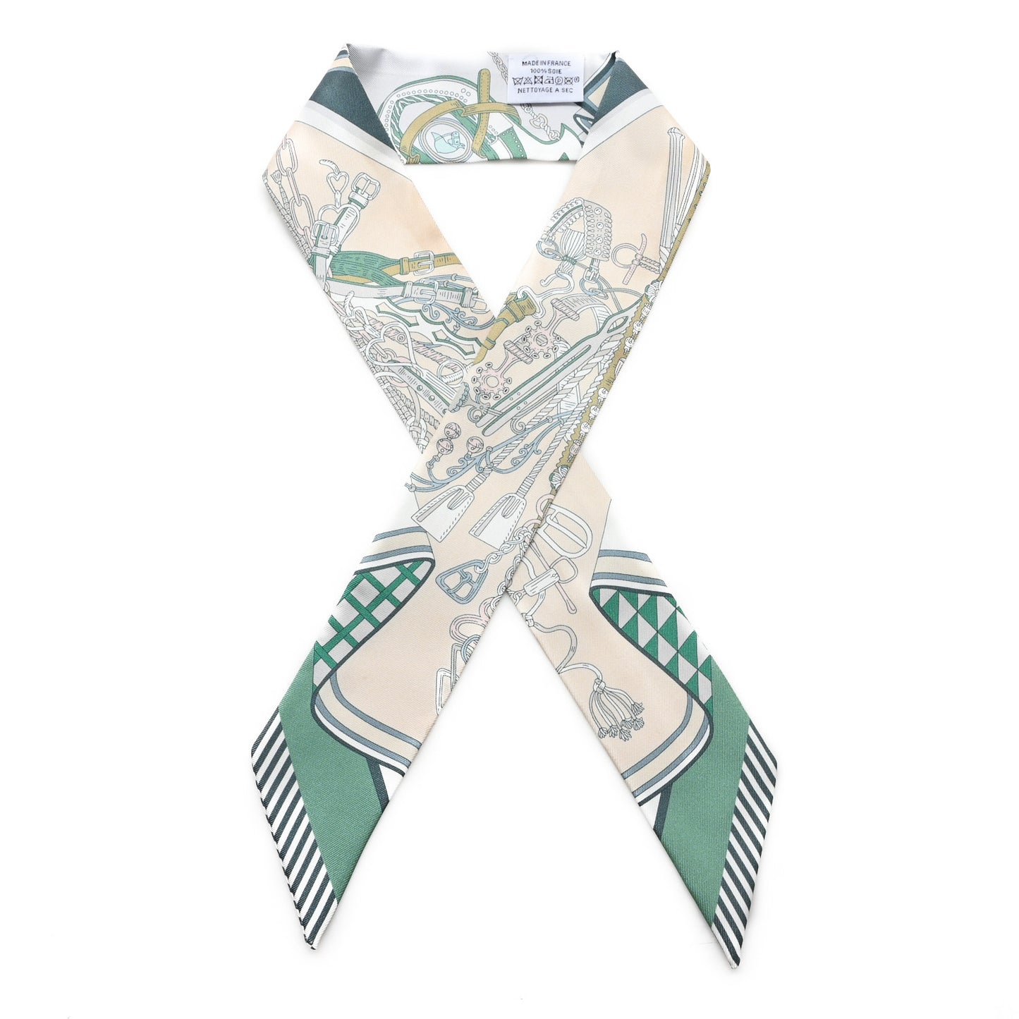 Silk Cliquetis Twilly Ciel White Menthol