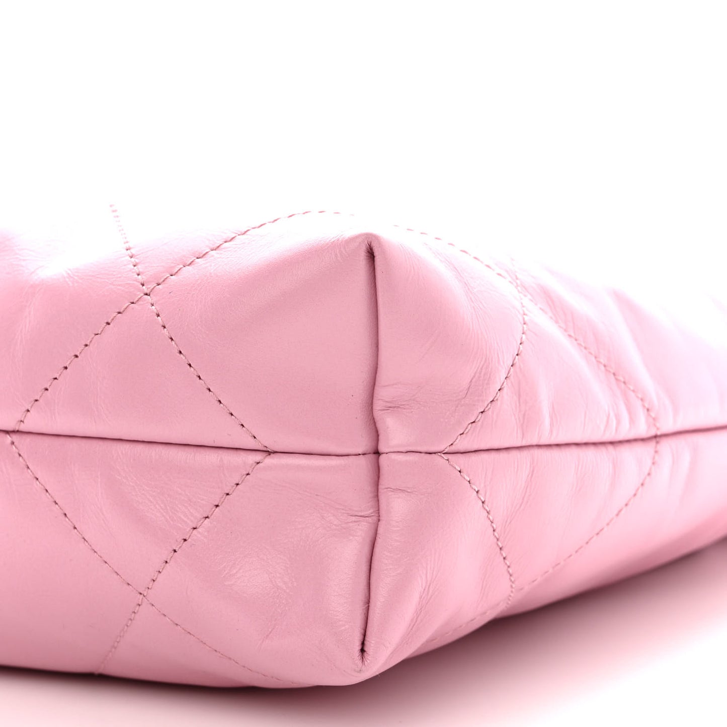 Shiny Calfskin Quilted Small Chanel 22 Dark Pink