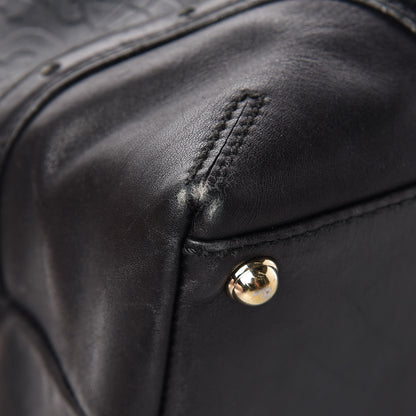 Gucci Calfskin Horsebit Embossed Large Glam Shoulder Bag Black 12 of 24
