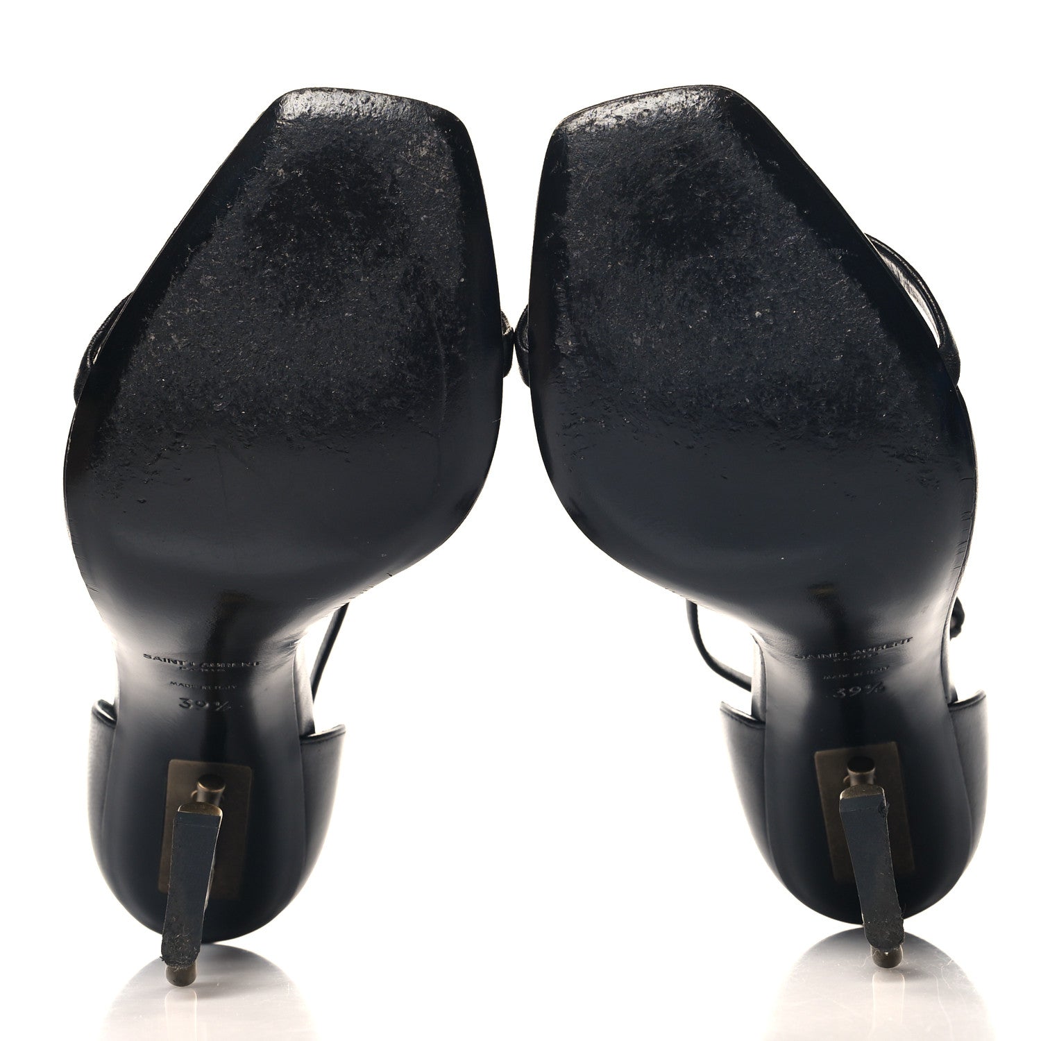 Saint Laurent Nappa Vendome Opyum 110 Sandals 39.5 Black Aged Gold 6 of 11