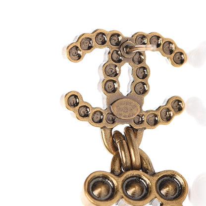 Chanel Metal Crystal City of Lights No 5 Drop Earrings Gold 4 of 5