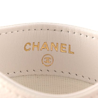 Chanel Caviar Quilted Card Holder White White 6 of 9