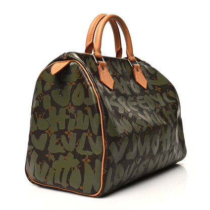 Louis Vuitton Monogram Graffiti Speedy 30 Kaki 3 of 14