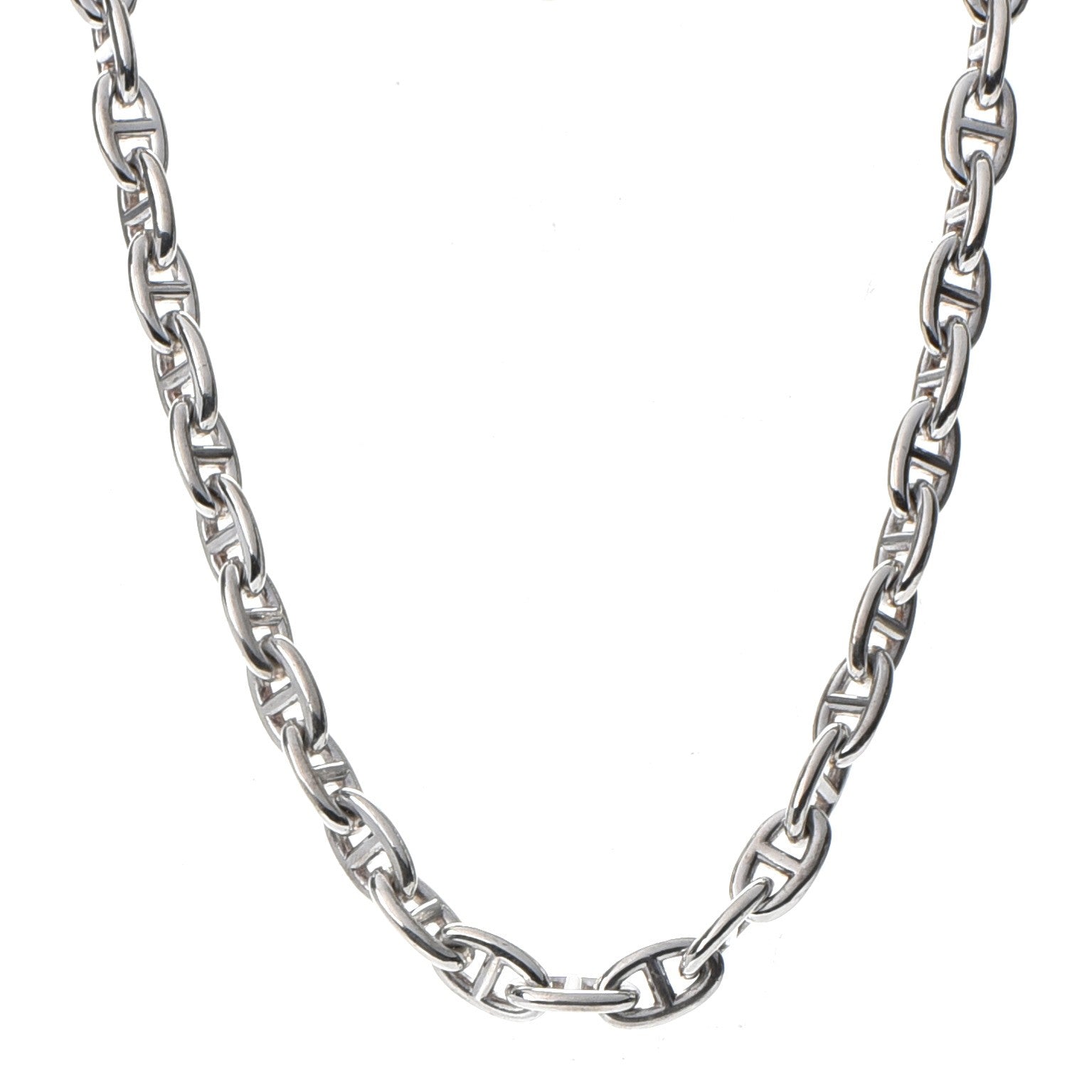 Hermes Sterling Silver Chaine D'Ancre Necklace PM 1 of 7