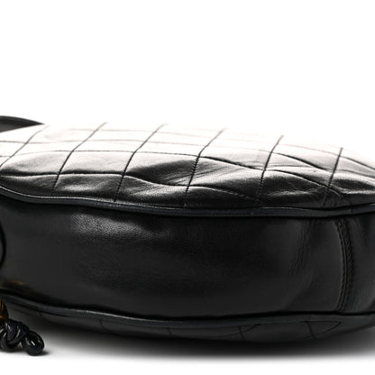 Chanel Lambskin Quilted Round Tassel Crossbody Bag Black 9 of 11