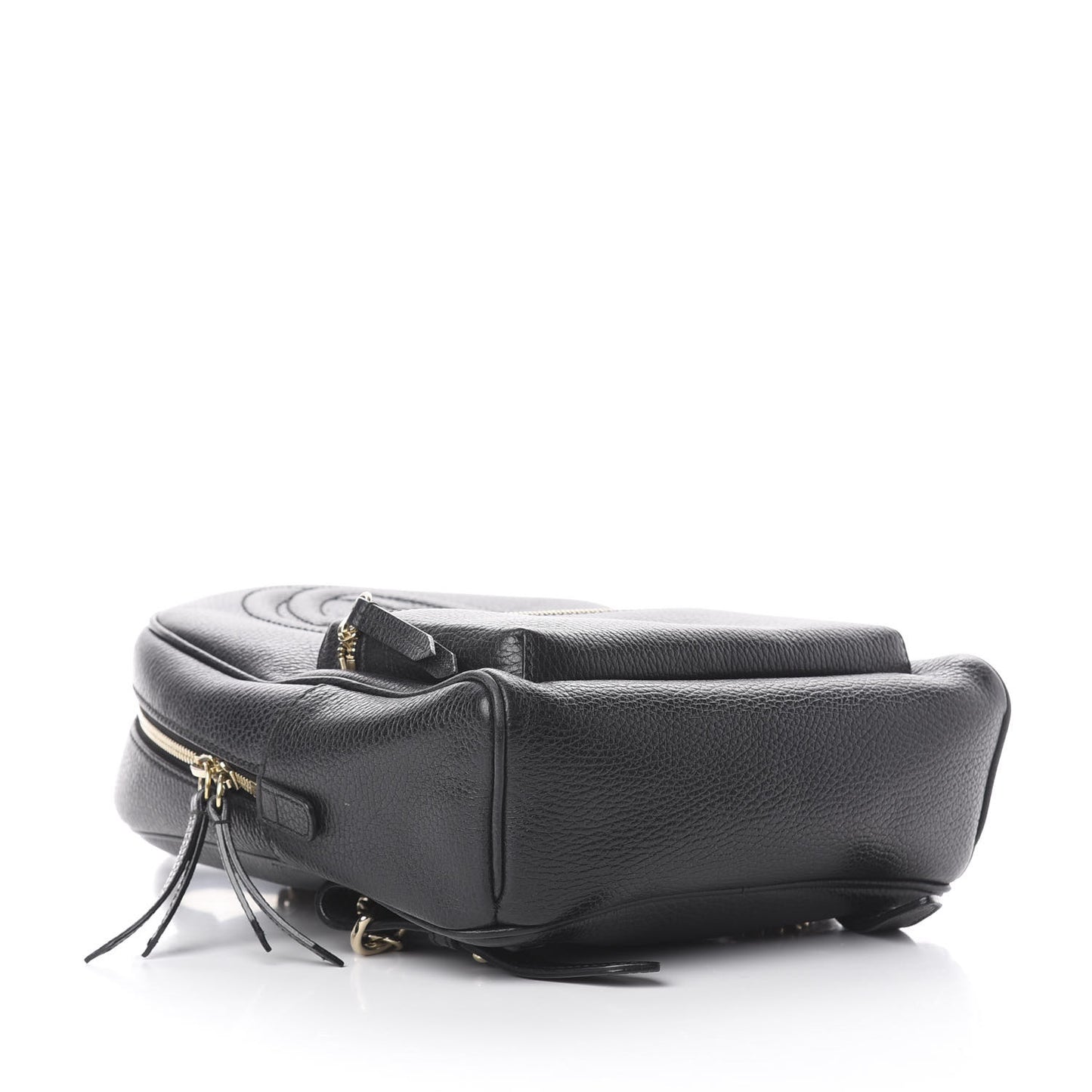 Pebbled Calfskin Soho Chain Backpack Black