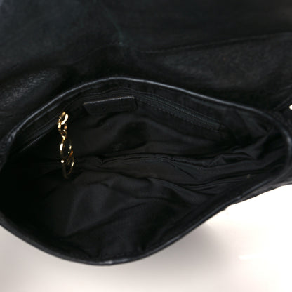 Christian Dior Shiny Goatskin Saddle Bag Black 5 of 7