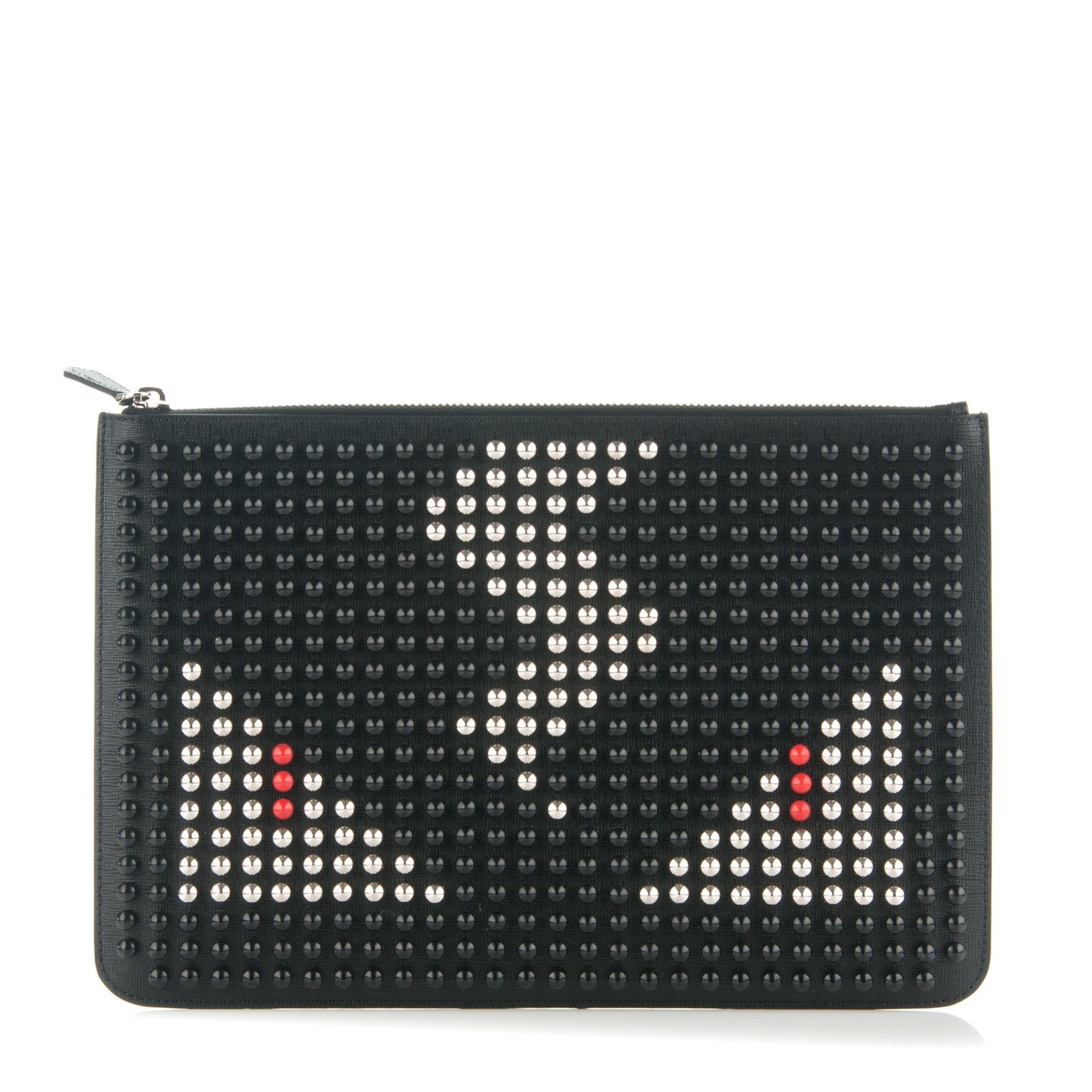 Vitello Elite Lightning Monster Eyes Studded Pouch Black