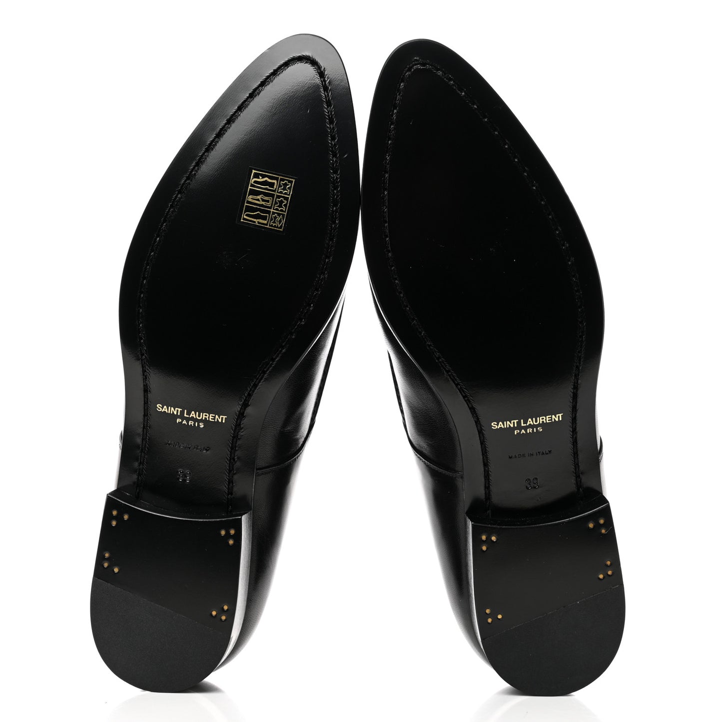 Calfskin Lace Up Derby Shoes 39 Black