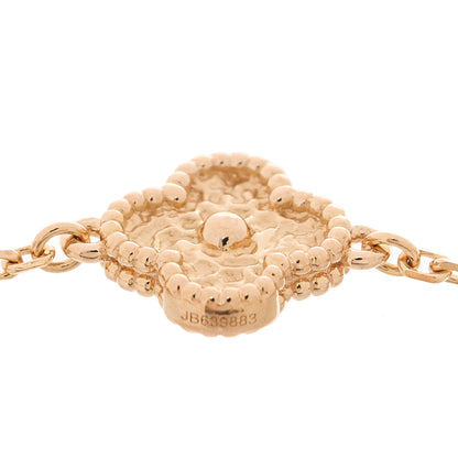 Van Cleef & Arpels 18K Rose Gold 6 Motifs Sweet Alhambra Bracelet 3 of 4
