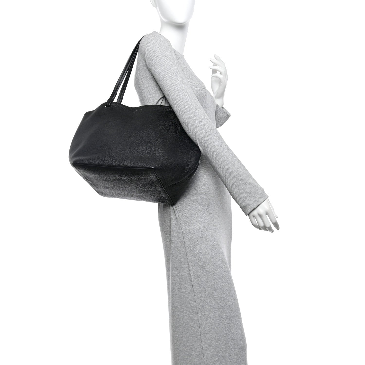 The Row Grained Calfskin Park Tote Three Black 2 of 9