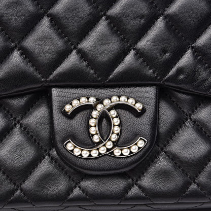 Chanel Lambskin Quilted Medium Westminster Pearl Flap Black 11 of 17