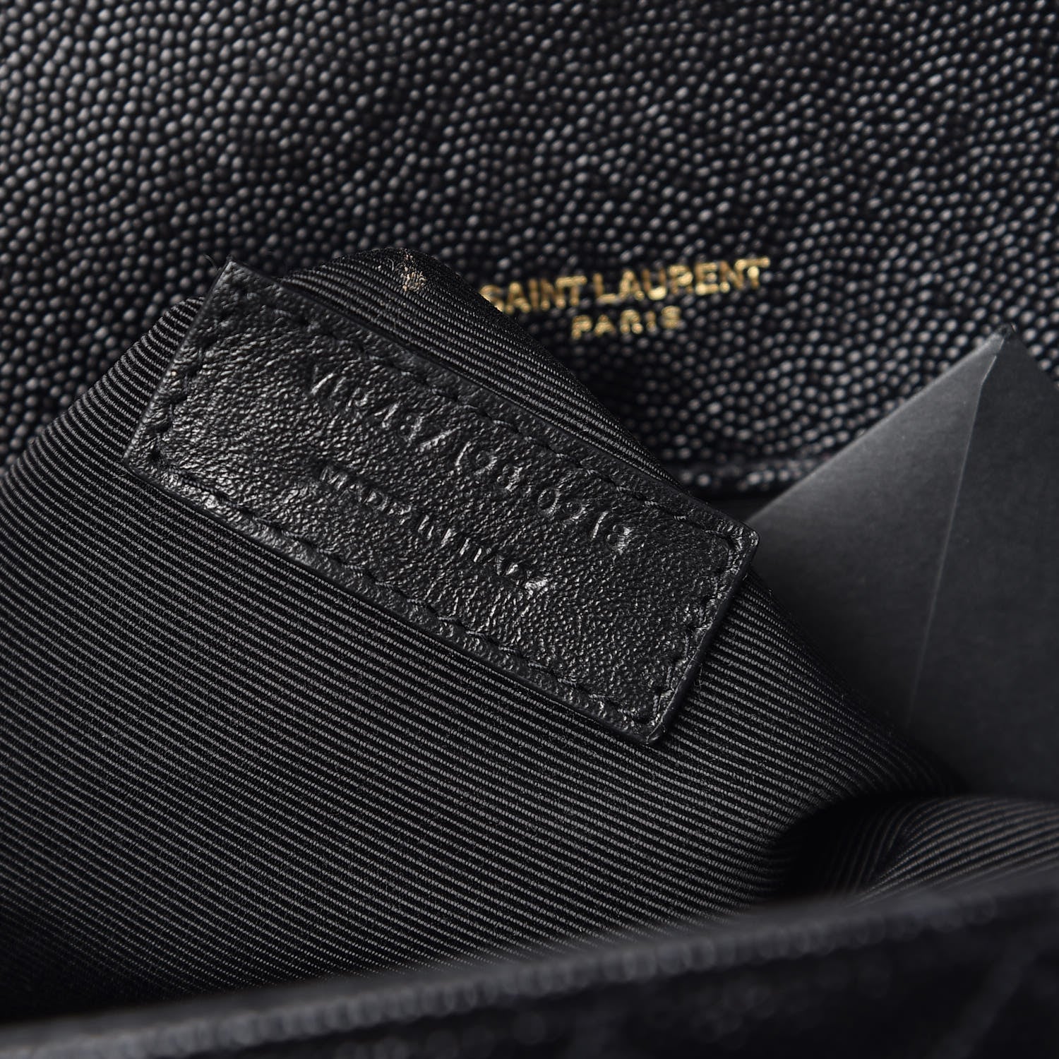 Saint Laurent Grain De Poudre Textured Mixed Matelasse Large Triquilt Monogram Satchel Black 7 of 11
