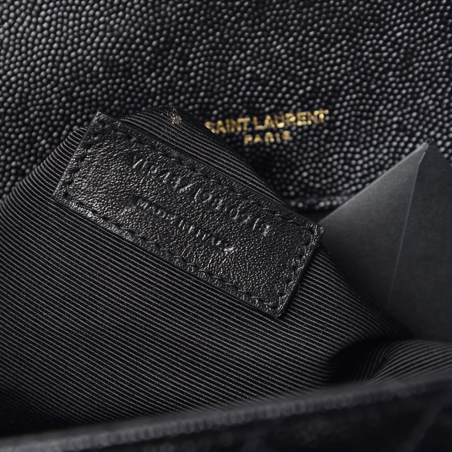Grain De Poudre Textured Mixed Matelasse Large Triquilt Monogram Satchel Black